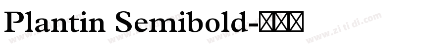 Plantin Semibold字体转换